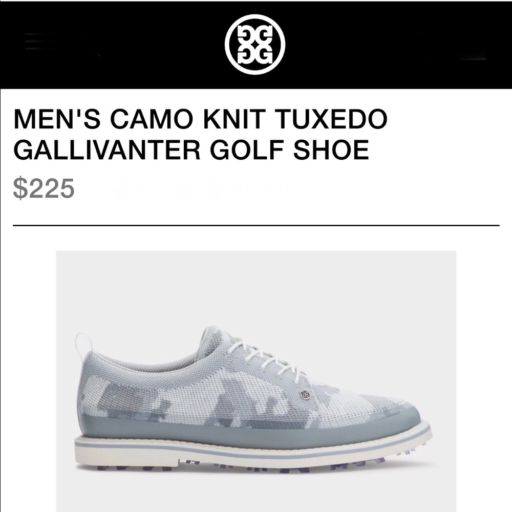 G/FORE Camo Knit Tuxedo Gallivanter Golf Shoe